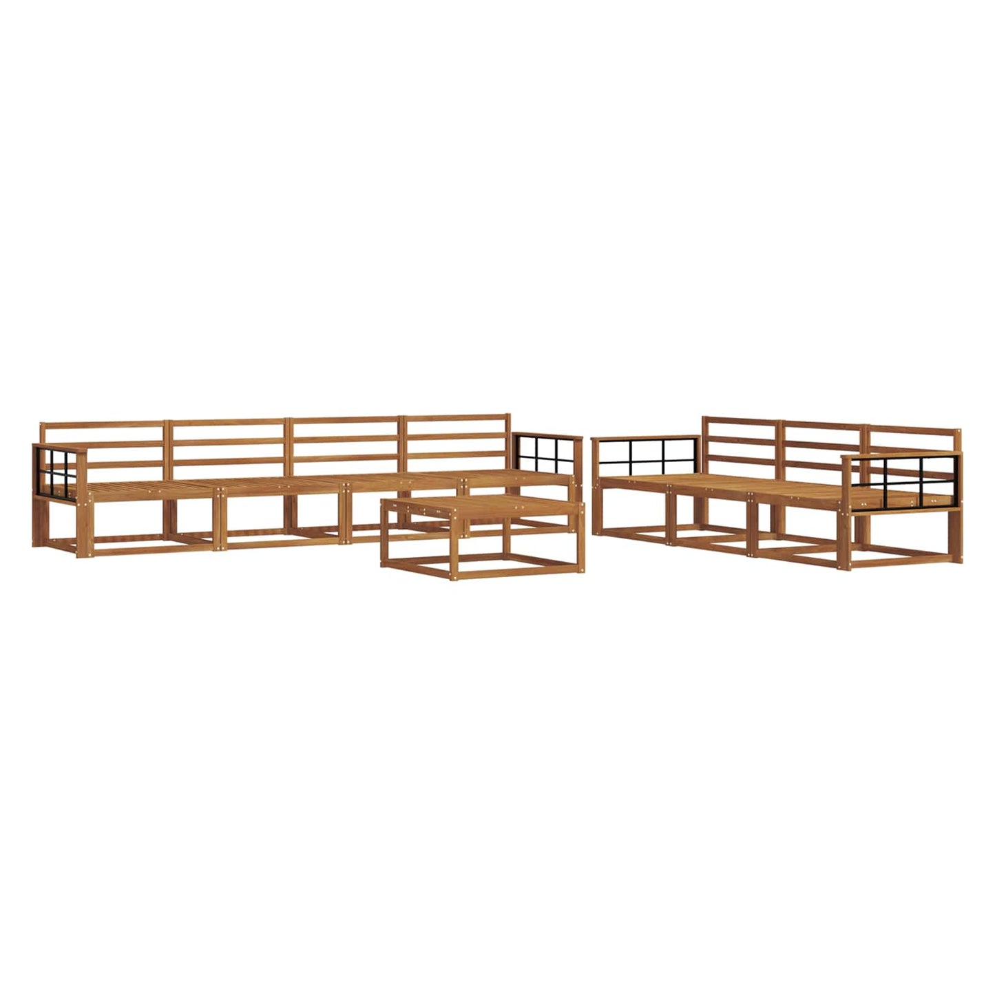 Outdoor Sofa Set 8 pcs Natural Solid Acacia Wood