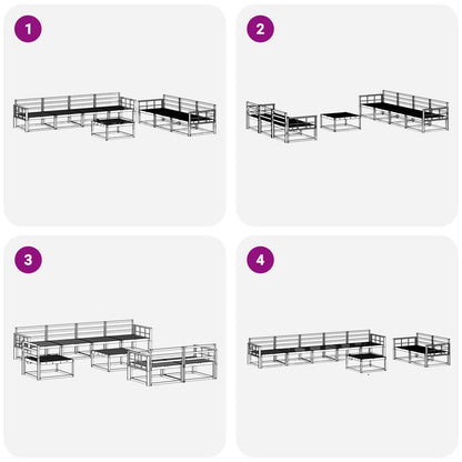 Outdoor Sofa Set 8 pcs Natural Solid Acacia Wood