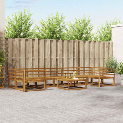 Outdoor Sofa Set 8 pcs Natural Solid Acacia Wood