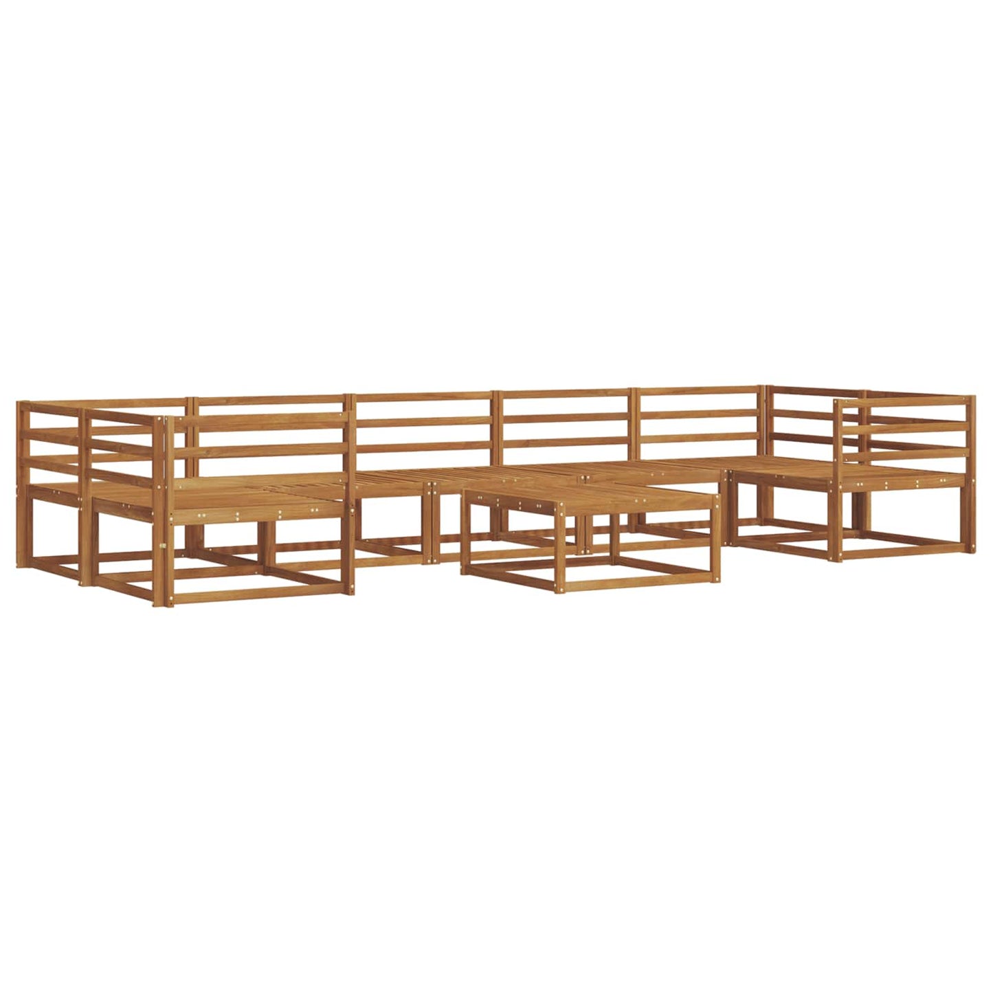 Outdoor Sofa Set 8 pcs Natural Solid Acacia Wood