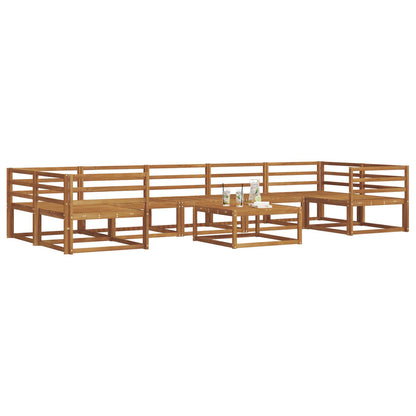 Outdoor Sofa Set 8 pcs Natural Solid Acacia Wood