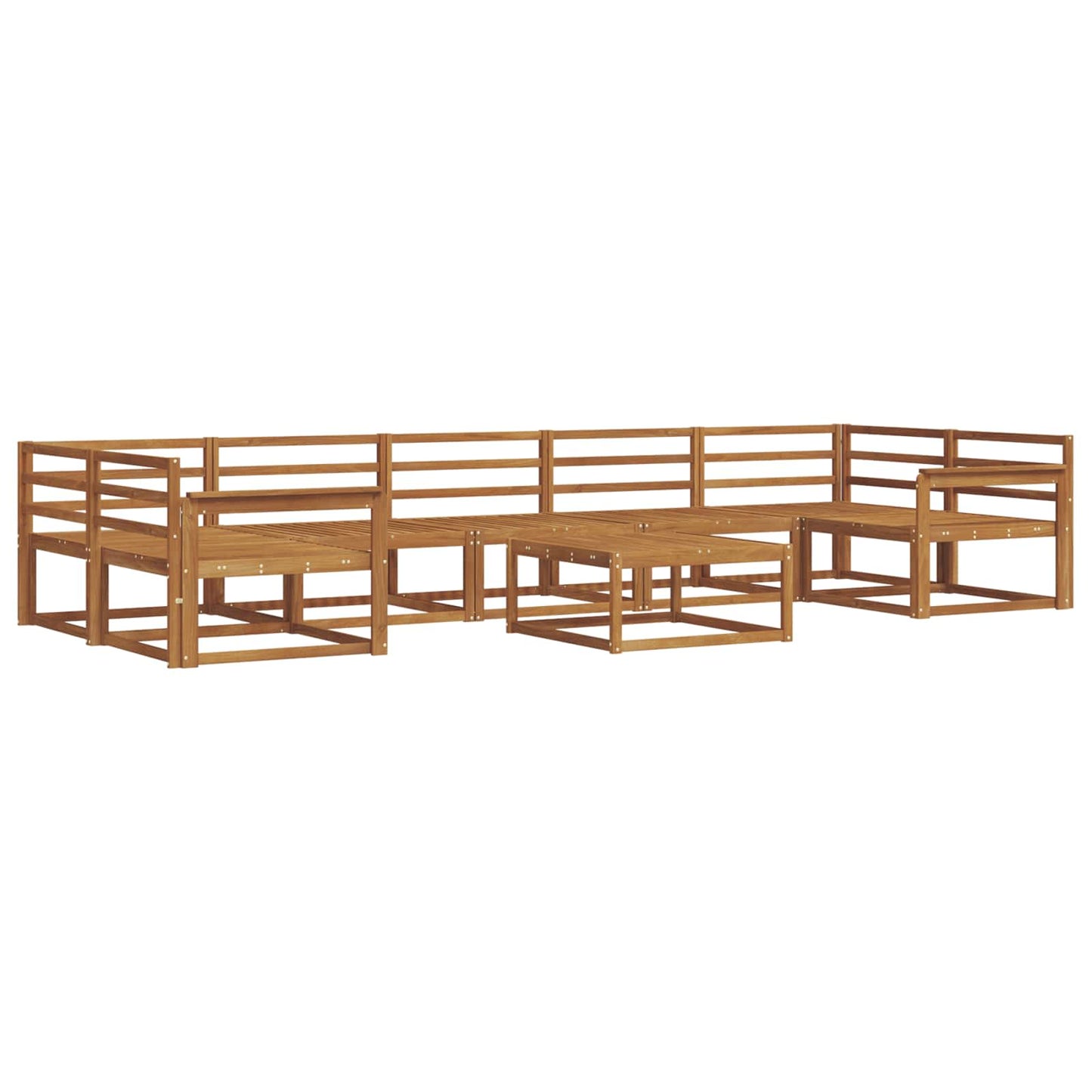 Outdoor Sofa Set 8 pcs Natural Solid Acacia Wood