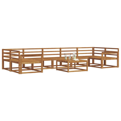 Outdoor Sofa Set 8 pcs Natural Solid Acacia Wood