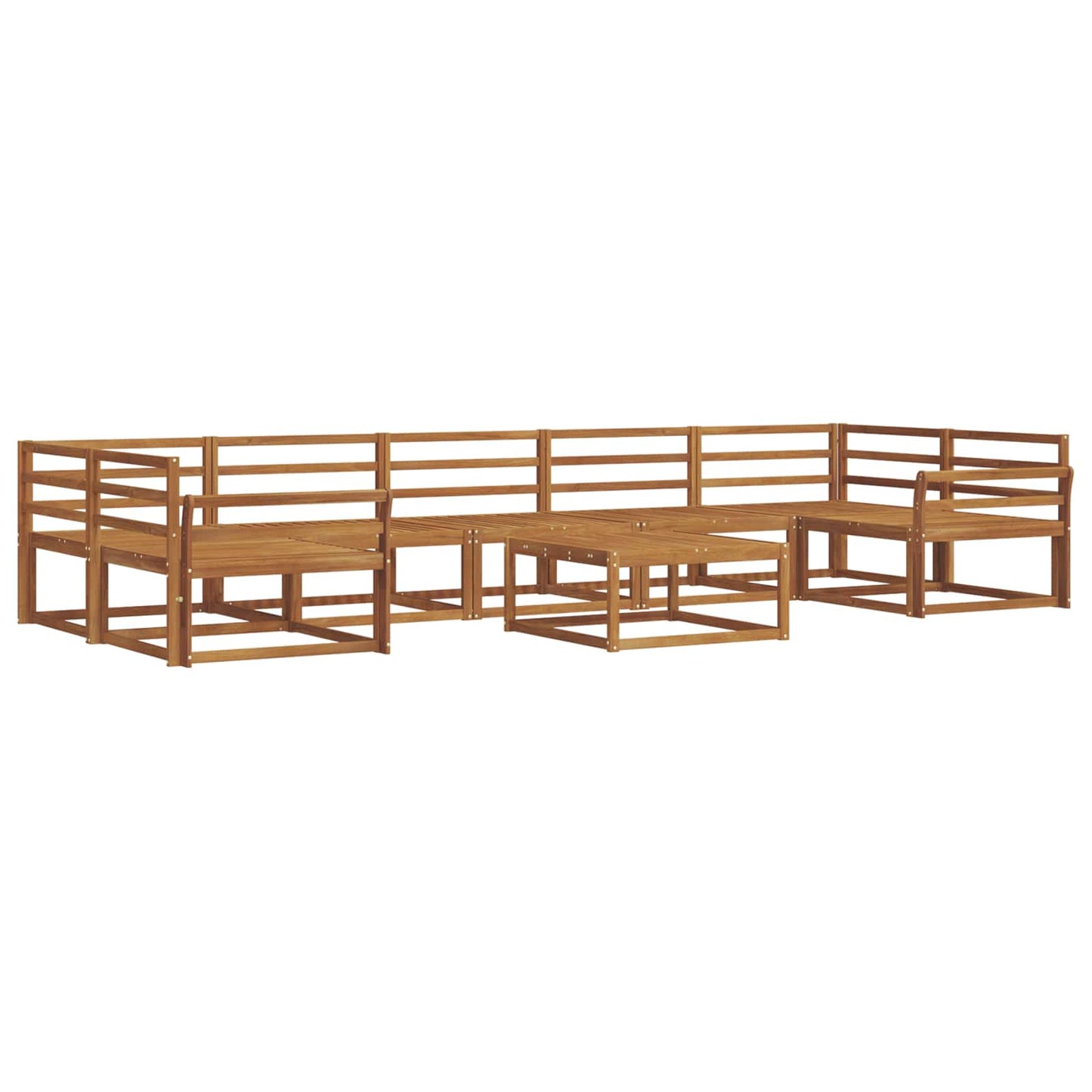 Outdoor Sofa Set 8 pcs Natural Solid Acacia Wood