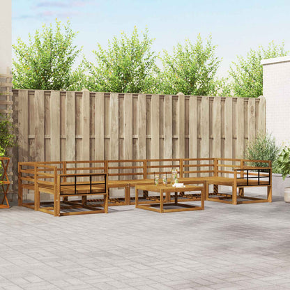 Outdoor Sofa Set 8 pcs Natural Solid Acacia Wood
