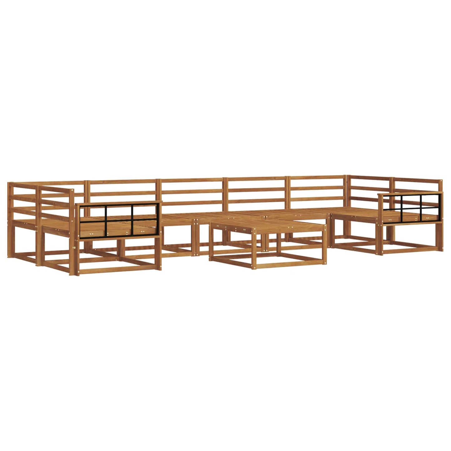 Outdoor Sofa Set 8 pcs Natural Solid Acacia Wood