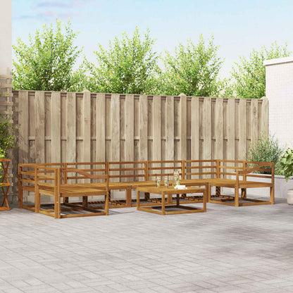 Outdoor Sofa Set 8 pcs Natural Solid Acacia Wood