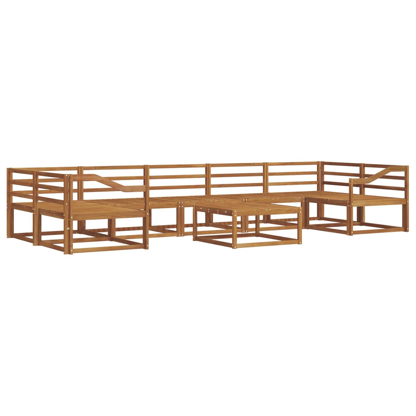 Outdoor Sofa Set 8 pcs Natural Solid Acacia Wood