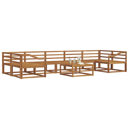 Outdoor Sofa Set 8 pcs Natural Solid Acacia Wood
