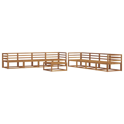 Outdoor Sofa Set 9 pcs Natural Solid Acacia Wood