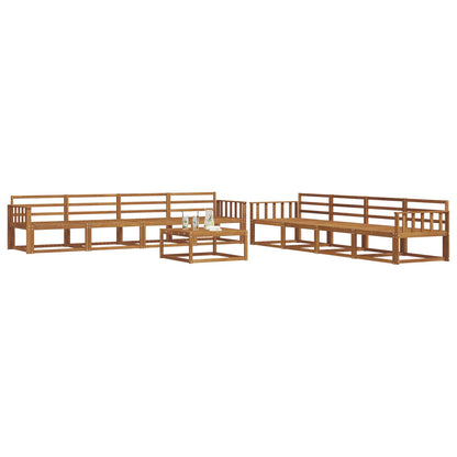 Outdoor Sofa Set 9 pcs Natural Solid Acacia Wood