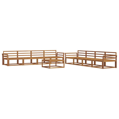 Outdoor Sofa Set 9 pcs Natural Solid Acacia Wood