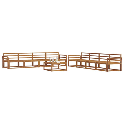 Outdoor Sofa Set 9 pcs Natural Solid Acacia Wood