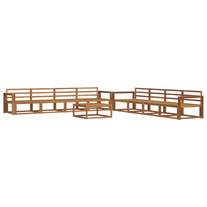 Outdoor Sofa Set 9 pcs Natural Solid Acacia Wood