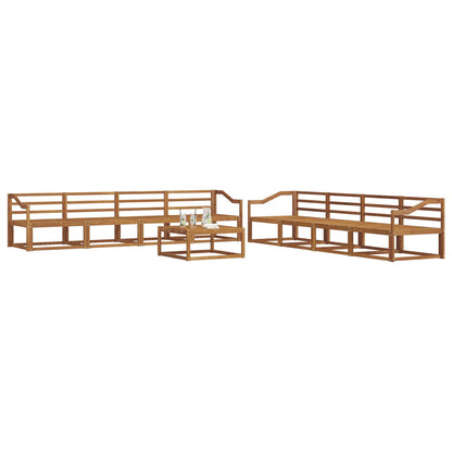 Outdoor Sofa Set 9 pcs Natural Solid Acacia Wood