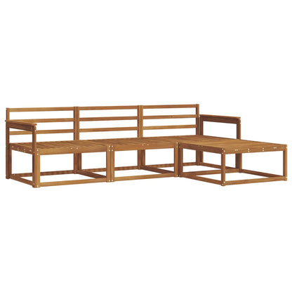 Outdoor Sofa Set 4 pcs Natural Solid Acacia Wood
