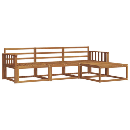 Outdoor Sofa Set 4 pcs Natural Solid Acacia Wood
