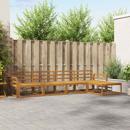 Outdoor Sofa Set 5 pcs Natural Solid Acacia Wood