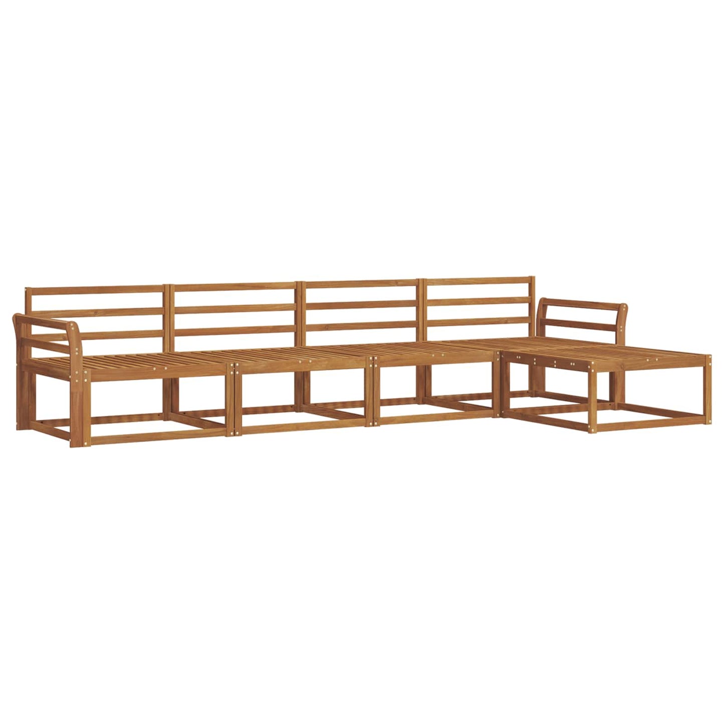 Outdoor Sofa Set 5 pcs Natural Solid Acacia Wood