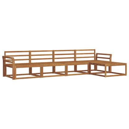 Outdoor Sofa Set 5 pcs Natural Solid Acacia Wood