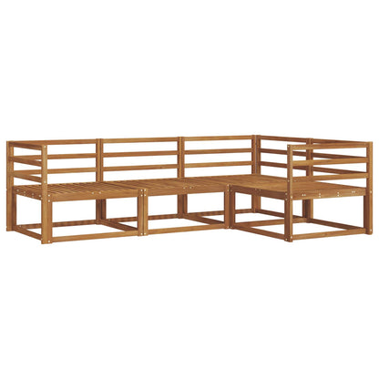 Outdoor Sofa Set 4 pcs Natural Solid Acacia Wood