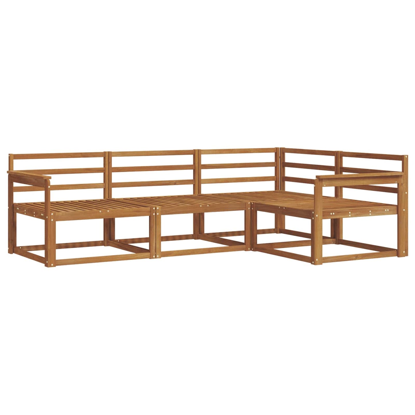 Outdoor Sofa Set 4 pcs Natural Solid Acacia Wood