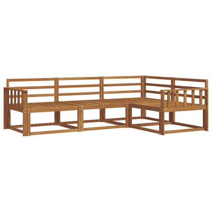 Outdoor Sofa Set 4 pcs Natural Solid Acacia Wood
