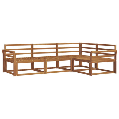 Outdoor Sofa Set 4 pcs Natural Solid Acacia Wood