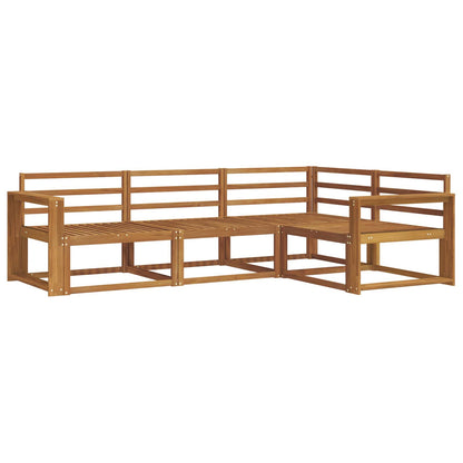 Outdoor Sofa Set 4 pcs Natural Solid Acacia Wood
