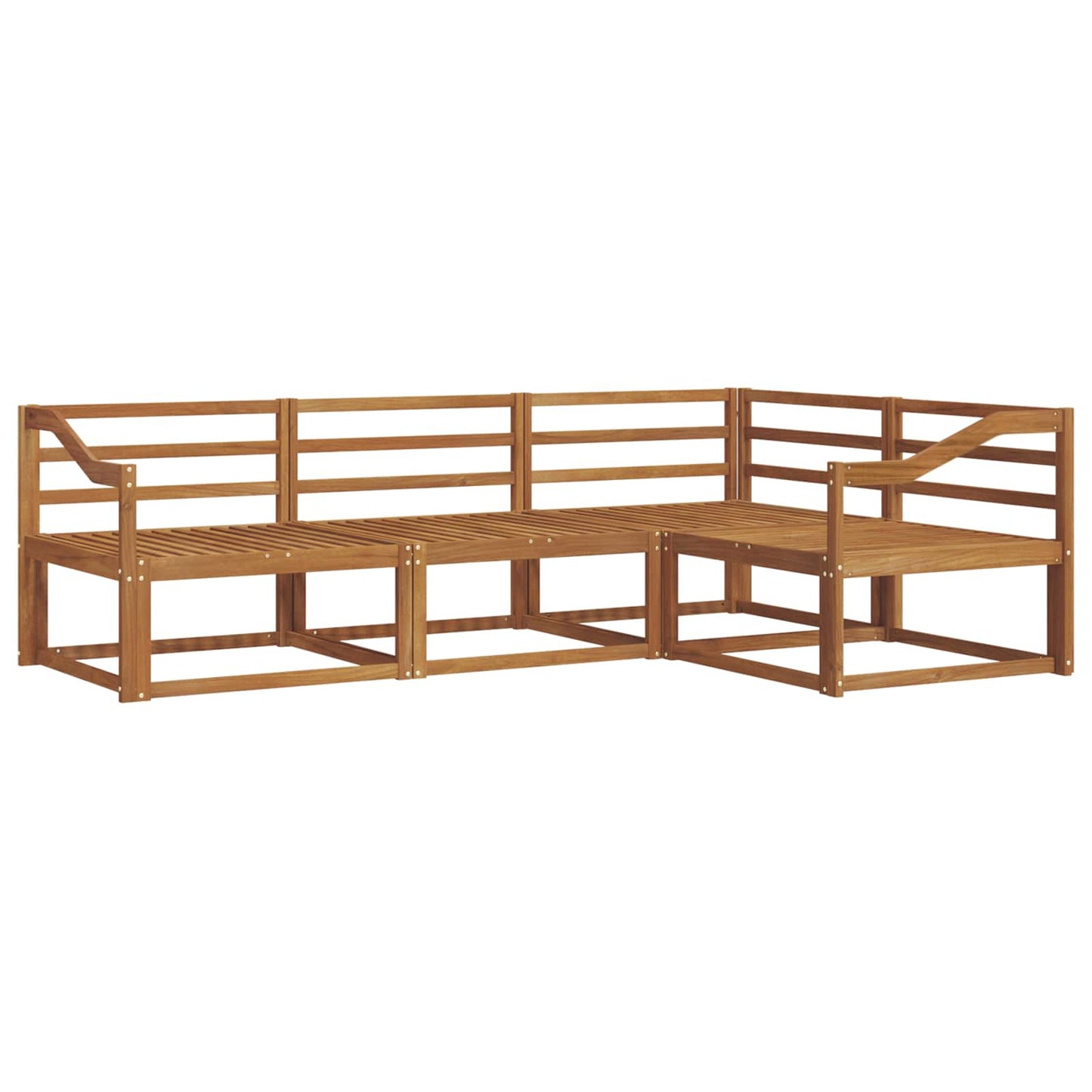 Outdoor Sofa Set 4 pcs Natural Solid Acacia Wood