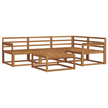Outdoor Sofa Set 5 pcs Natural Solid Acacia Wood