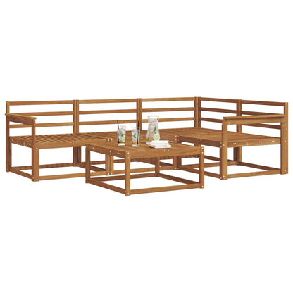 Outdoor Sofa Set 5 pcs Natural Solid Acacia Wood