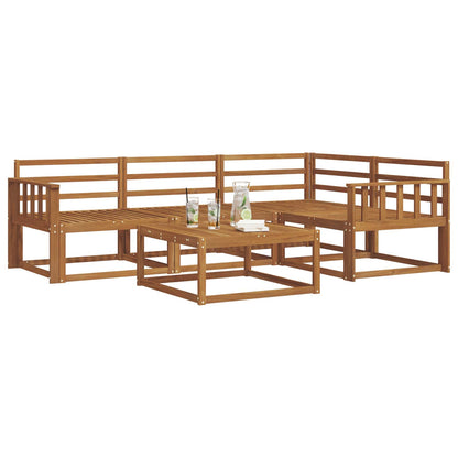 Outdoor Sofa Set 5 pcs Natural Solid Acacia Wood