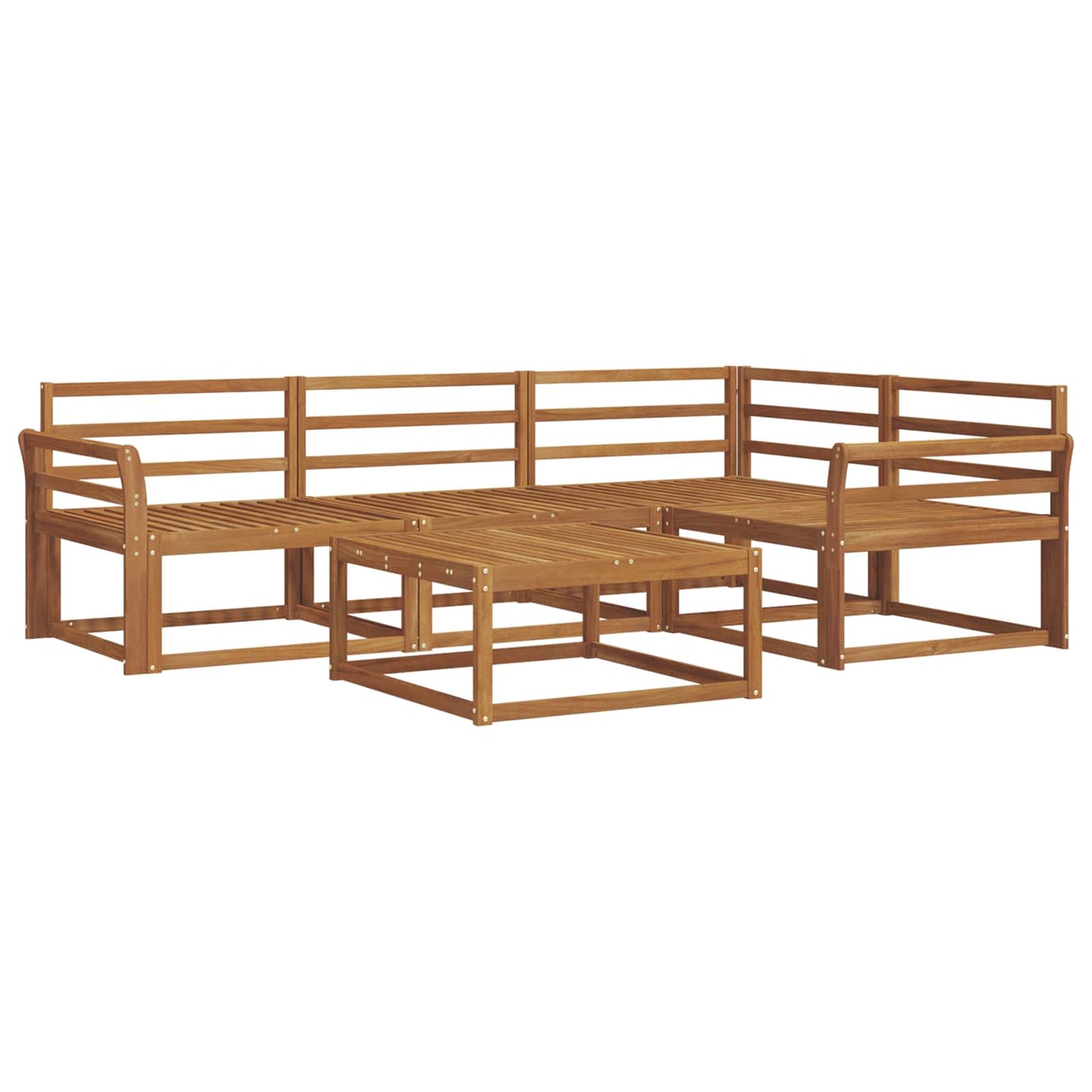 Outdoor Sofa Set 5 pcs Natural Solid Acacia Wood