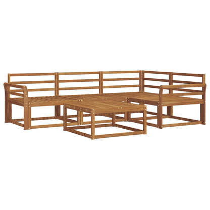 Outdoor Sofa Set 5 pcs Natural Solid Acacia Wood