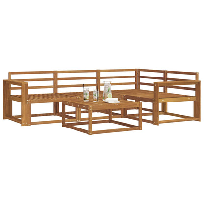 Outdoor Sofa Set 5 pcs Natural Solid Acacia Wood