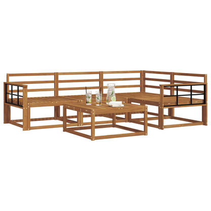 Outdoor Sofa Set 5 pcs Natural Solid Acacia Wood