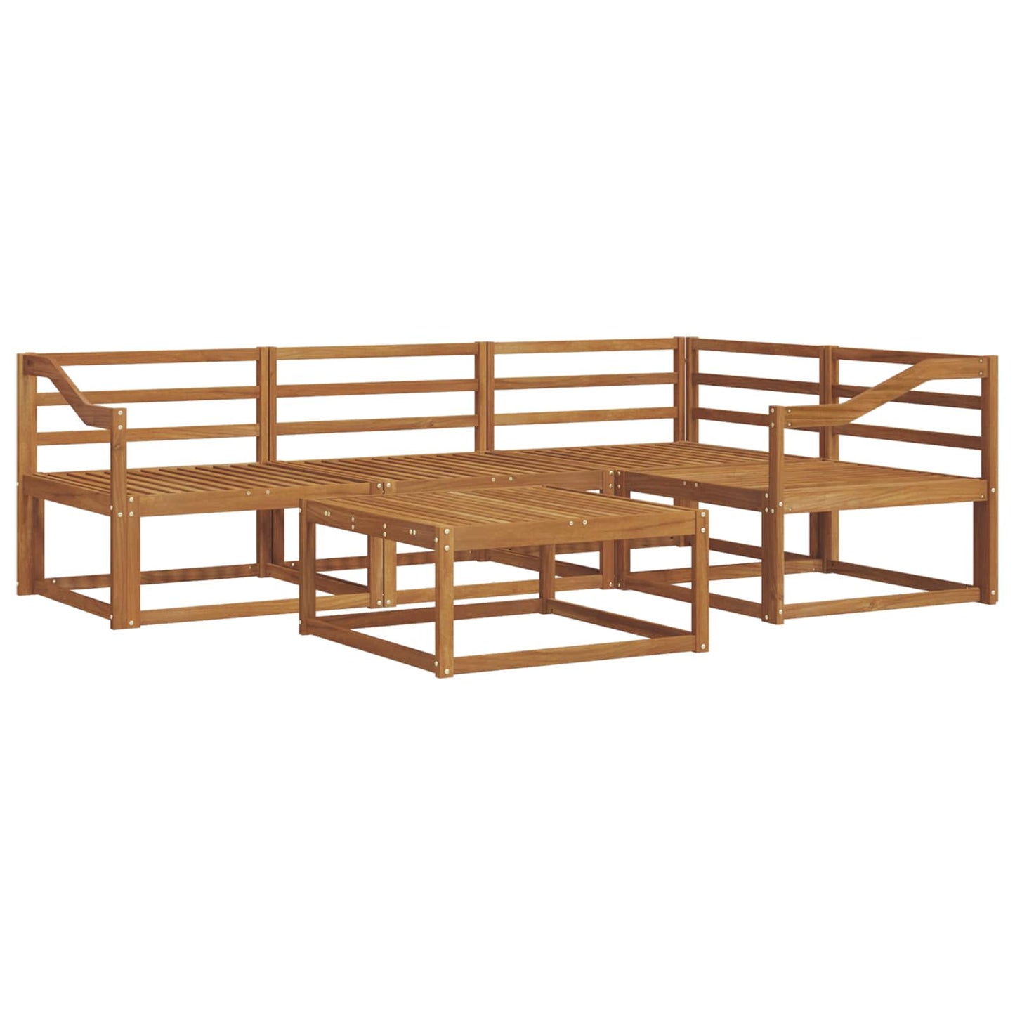 Outdoor Sofa Set 5 pcs Natural Solid Acacia Wood