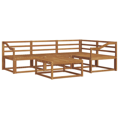 Outdoor Sofa Set 5 pcs Natural Solid Acacia Wood