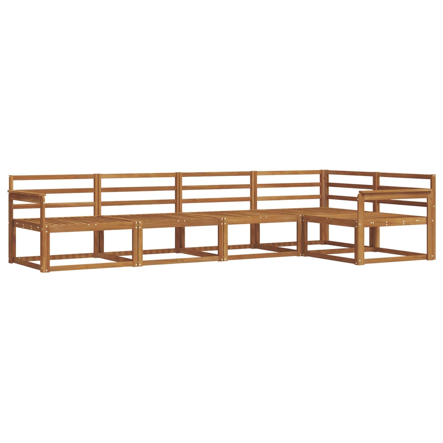 Outdoor Sofa Set 5 pcs Natural Solid Acacia Wood