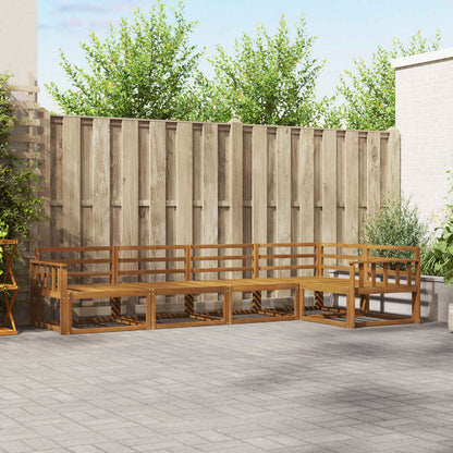 Outdoor Sofa Set 5 pcs Natural Solid Acacia Wood