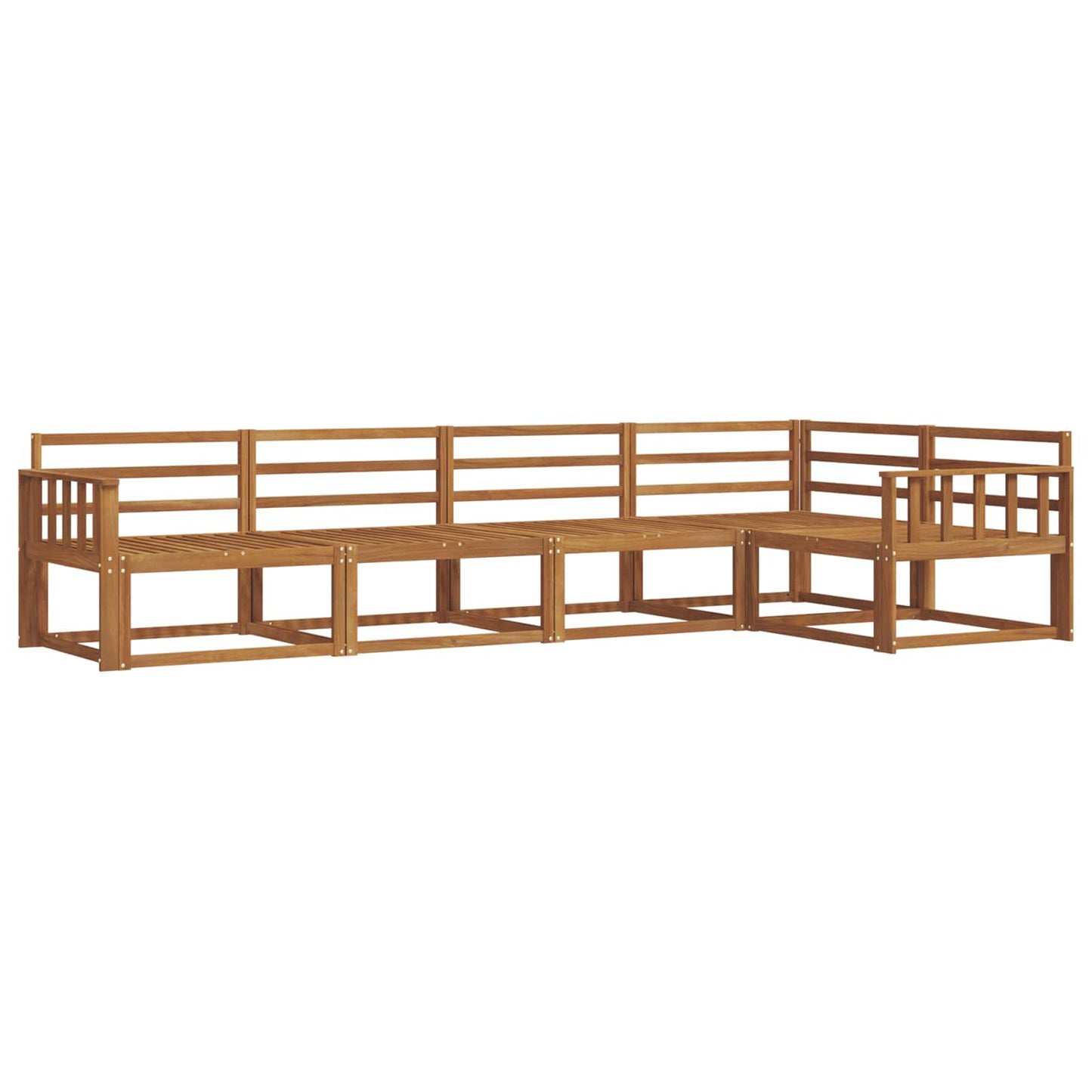 Outdoor Sofa Set 5 pcs Natural Solid Acacia Wood