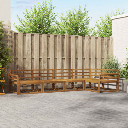 Outdoor Sofa Set 5 pcs Natural Solid Acacia Wood