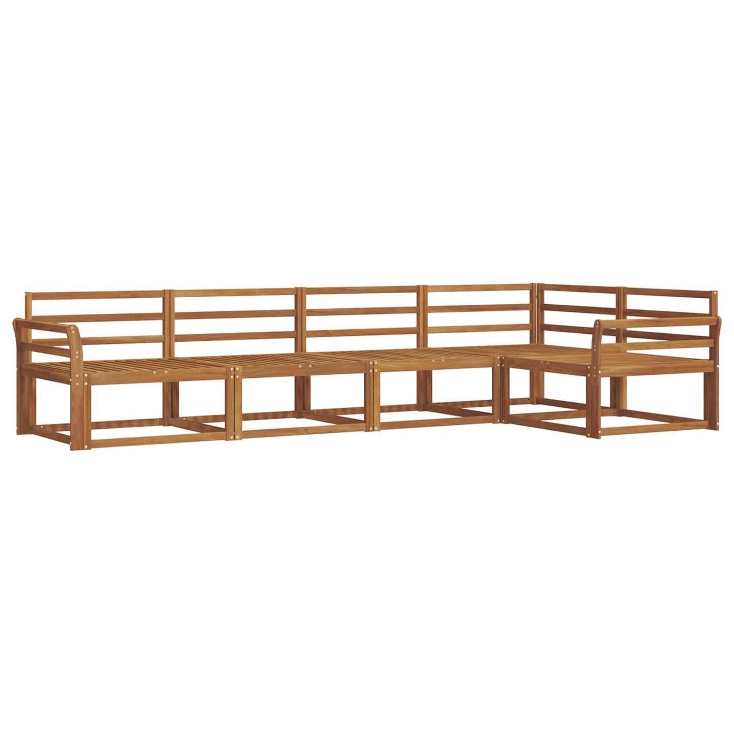 Outdoor Sofa Set 5 pcs Natural Solid Acacia Wood