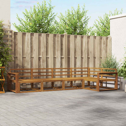 Outdoor Sofa Set 5 pcs Natural Solid Acacia Wood