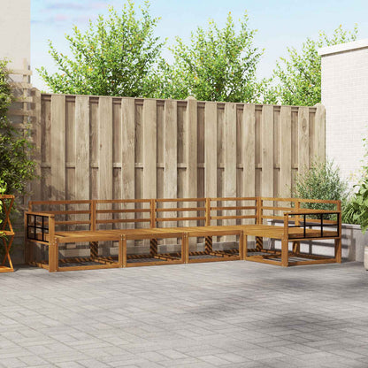 Outdoor Sofa Set 5 pcs Natural Solid Acacia Wood