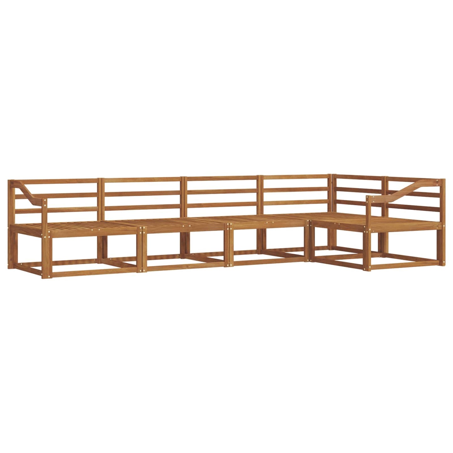 Outdoor Sofa Set 5 pcs Natural Solid Acacia Wood