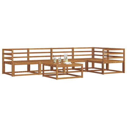 Outdoor Sofa Set 6 pcs Natural Solid Acacia Wood