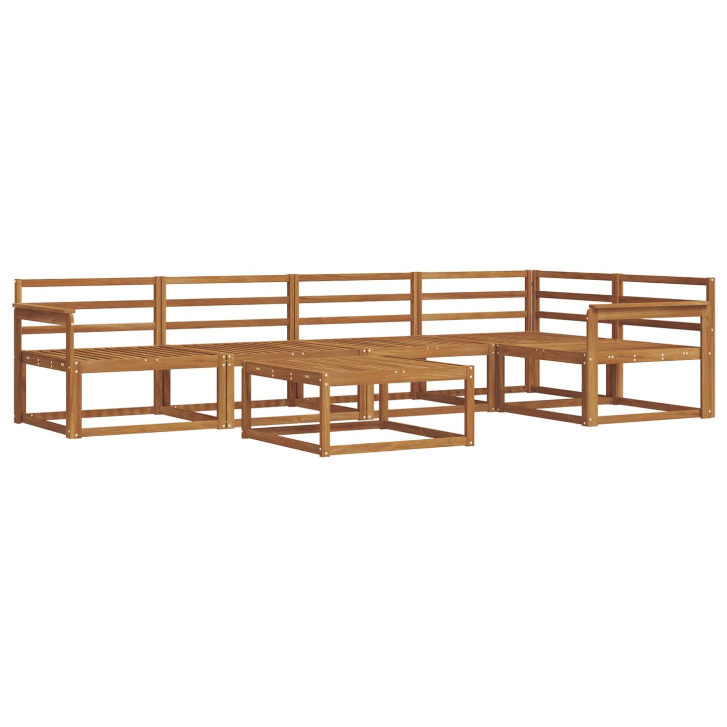 Outdoor Sofa Set 6 pcs Natural Solid Acacia Wood