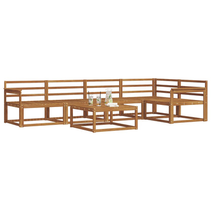 Outdoor Sofa Set 6 pcs Natural Solid Acacia Wood